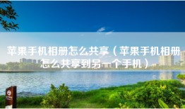 苹果手机相册怎么共享（苹果手机相册怎么共享到另一个手机）