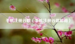 手机注册谷歌（手机注册谷歌邮箱）